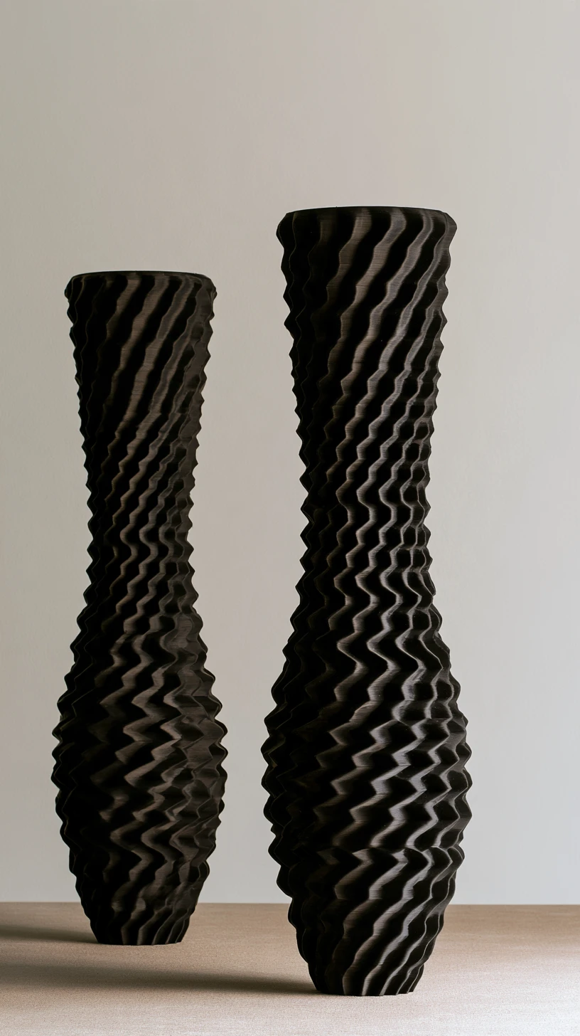 Florero Zigzag espiral (imagen generada con IA)